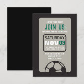 KAART SOCCER Bar Mitzvah Invitation Party (Voorkant / Achterkant)