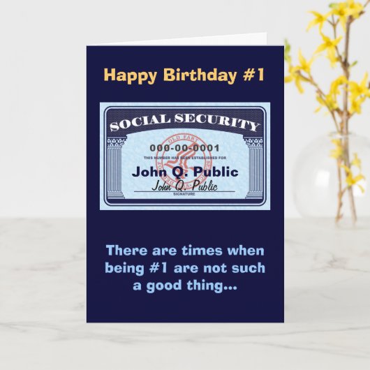 Kaart sociale zekerheid - tekst wijzigen (Gele Bloem)