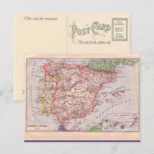 kaart, Spanje, rond 1920 Briefkaart (Voorkant / Achterkant)