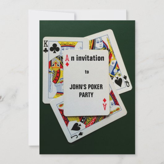 Kaart spel poker party uitnodiging (Voorkant)