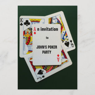 Kaart spel poker party uitnodiging