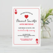 Kaart spelen Birthday Ace Vegas nodigt harten uit (Staand voorkant)