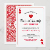 Kaart spelen Birthday Ace Vegas nodigt harten uit (Voorkant / Achterkant)