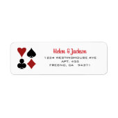 Kaart spelen Black White Las Vegas Wedding Etiket (Voorkant)