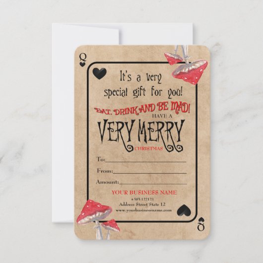 Kaart spelen Crazy Mushrooms Kerstmis (Voorkant)