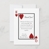 Kaart spelen Koning/Koningin Dank u. Opmerkingen (Voorkant)