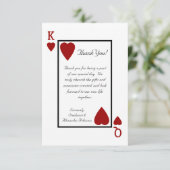 Kaart spelen Koning/Koningin Dank u. Opmerkingen (Staand voorkant)