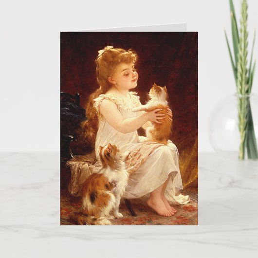 Kaart: Spelen met het Kitten Kaart (Voorkant)
