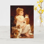 Kaart: Spelen met het Kitten Kaart (Gele Bloem)