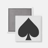 Kaart Speler magneten - Spade (Voorkant / Achterkant)