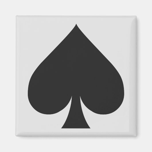 Kaart Speler magneten - Spade (Voorkant)