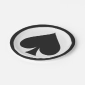 Kaart Speler papier borden - Spade Papieren Bordje (Gekanteld)