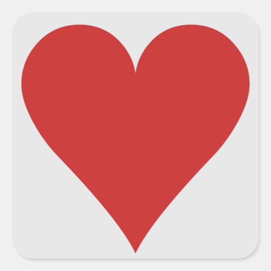 Kaart Speler stickers - Hart (Voorkant)