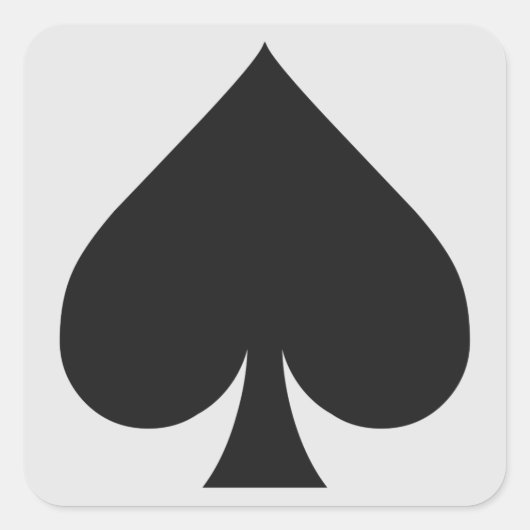 Kaart Speler stickers - Spade (Voorkant)
