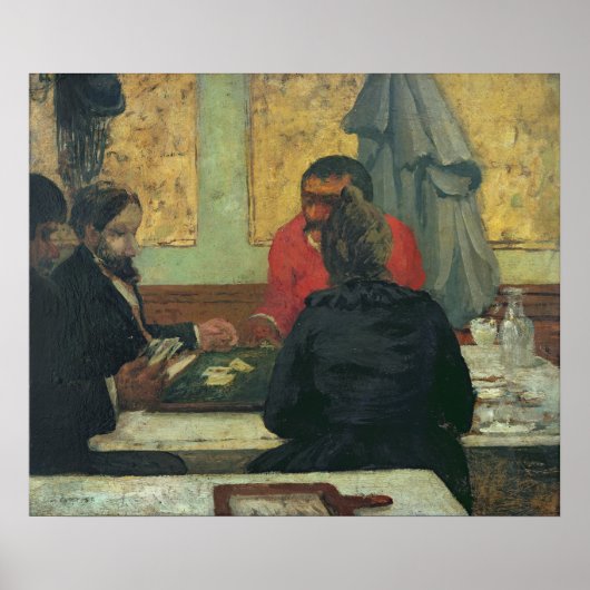 Kaart spelers, 1883 poster (Voorkant)