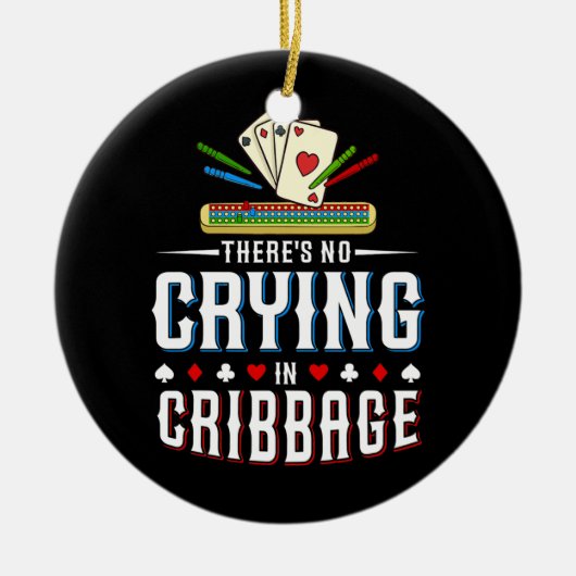 Kaart spelregels Wieg Belabberraad afspelen Keramisch Ornament (Voorkant)