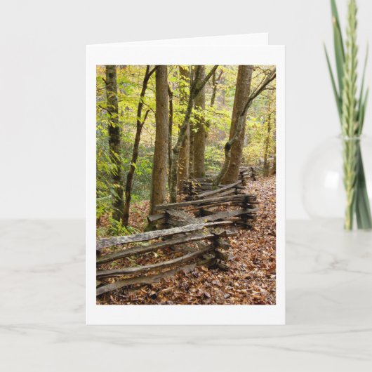 Kaart - Split Rail Fence in de herfst (Voorkant)