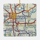  kaart Springfield MO Keramisch Ornament (Achterkant)