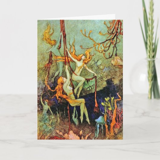 Kaart: Sprookjeszeemeerminnen - door Warwick Goble Feestdagen Kaart (Voorkant)