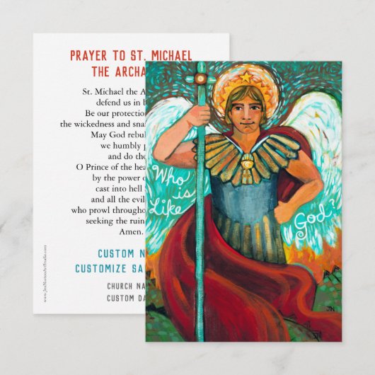  Kaart St. Michael Archangel Prayer (Voorkant / Achterkant)