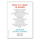 Kaart St. Michael Archangel Prayer (Achterkant)