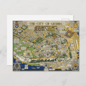 Kaart stad Quebec (Voorkant / Achterkant)