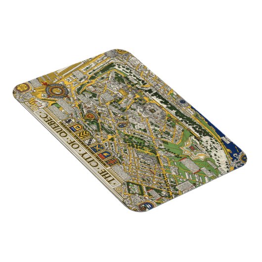 Kaart stad Quebec Magneet (Rechterzijde)