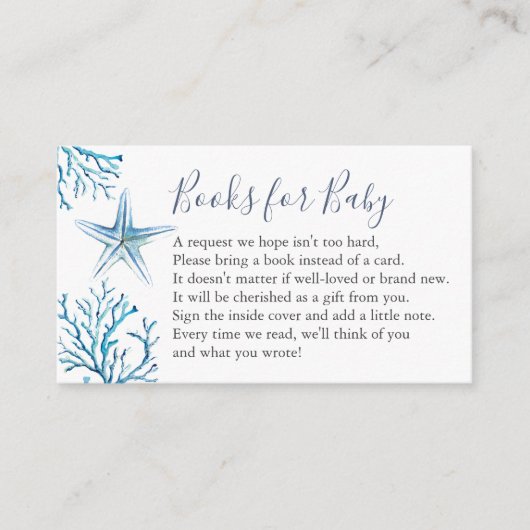 Kaart Starfish Book for Baby Invitation Enclosure (Voorkant)