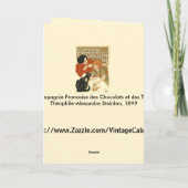 Kaart: Steinlen - Compagnie Francaise des Chocolat Feestdagen Kaart (Achterkant)