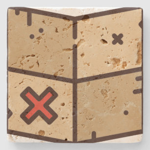 kaart stenen onderzetter