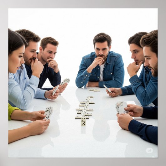 Kaart stijl dominostenen poster (Voorkant)