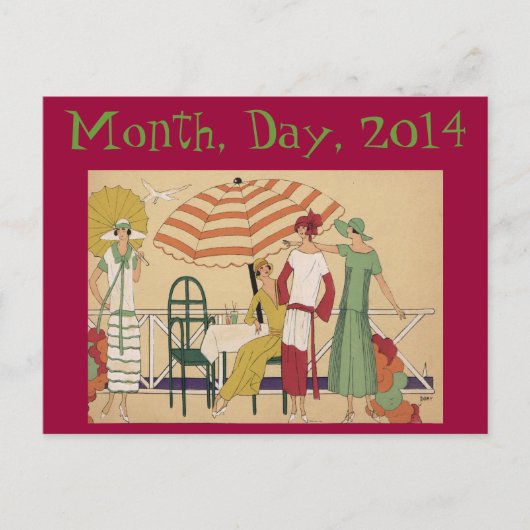 Kaart  stijlpool Beach Party (Voorkant)