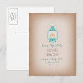 Kaart Stock Geïnspireerd Lichtblauwe Camping Lanta (Voorkant / Achterkant)