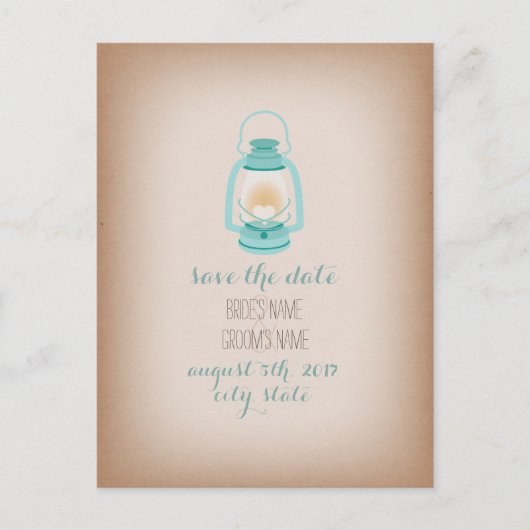 Kaart Stock Geïnspireerd Lichtblauwe Camping Lanta (Voorkant)