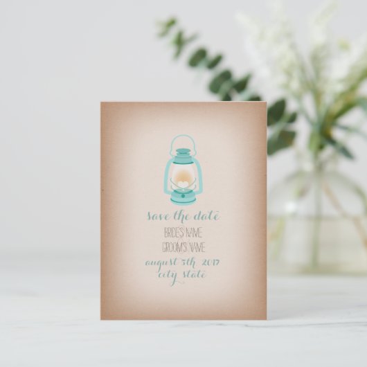 Kaart Stock Geïnspireerd Lichtblauwe Camping Lanta (Staand voorkant)