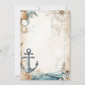  kaart Strand Tropical Island Wedding (Achterkant)