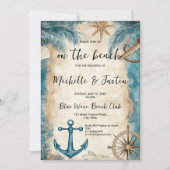  kaart Strandanker Kustbruiloft (Voorkant)