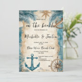  kaart Strandanker Kustbruiloft (Staand voorkant)