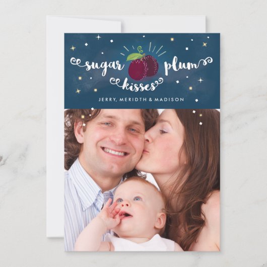 Kaart Suiker Plum Kisses, inclusief enveloppe (Voorkant)