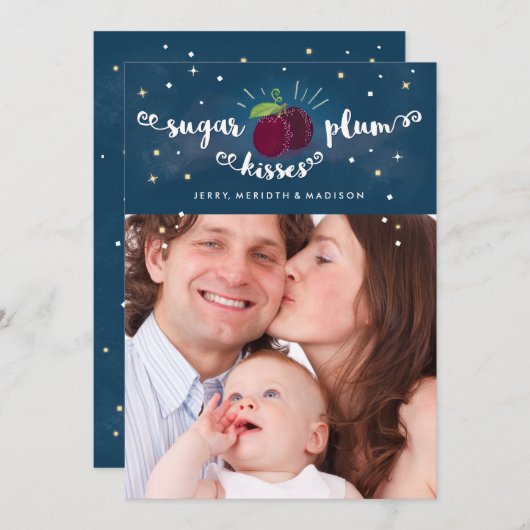 Kaart Suiker Plum Kisses, inclusief enveloppe (Voorkant / Achterkant)