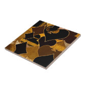 Kaart Suit Symbolen collage - Zwarte en gouden tex Tegeltje (Zijkant)