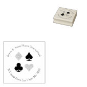 Kaart Suits Casino Aangepast adres Rubber Stamp Rubberstempel (Gestempeld)