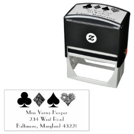 Kaart Suits Casino Las Vegas Retouradres Zelfinktende Stempel