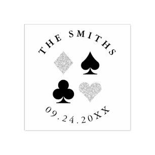 Kaart Suits Casino Thema Aangepaste Tekst Rubber S Rubberstempel