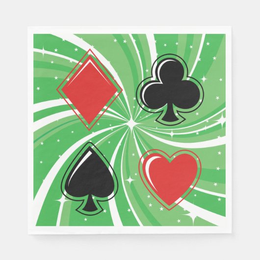 Kaart Suits Paper Napkins Servet (Voorkant)