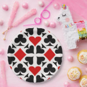 Kaart Suits Pattern Papieren Bordje (Feest)