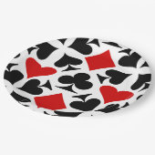 Kaart Suits Pattern Papieren Bordje (Gekanteld)