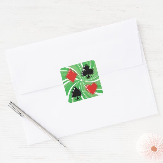 Kaart Suits Stickers (Envelop)