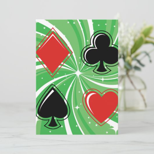 Kaart Suits Uitnodigingen (Staand voorkant)