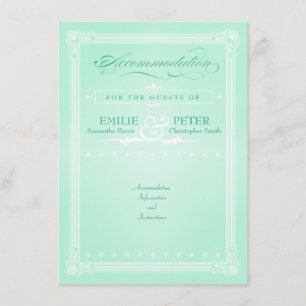 Kaart Sweet Mint Green Poster Style Accommodations